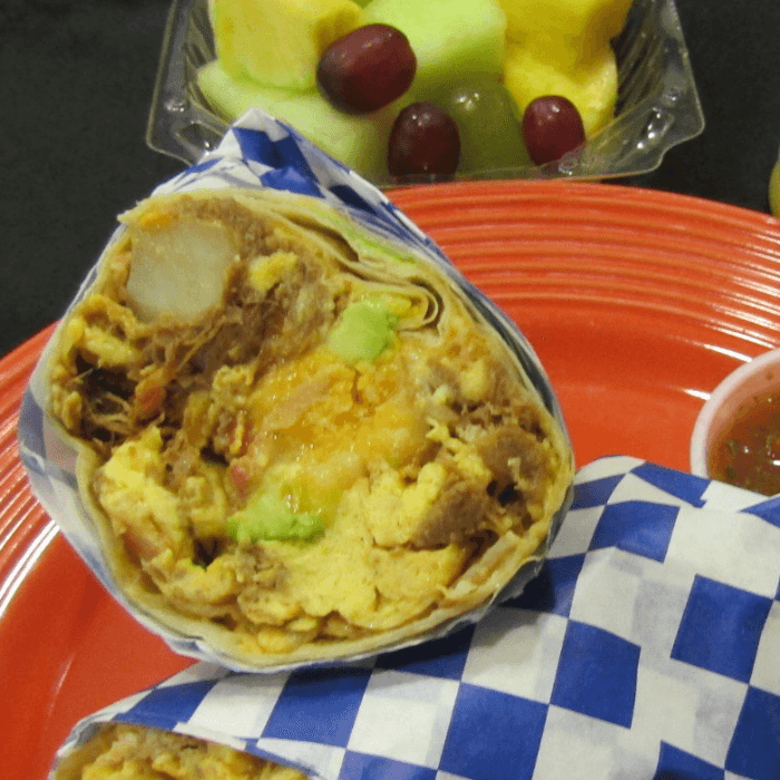 Everything But The Kitchen Sink Breakfast Burrito