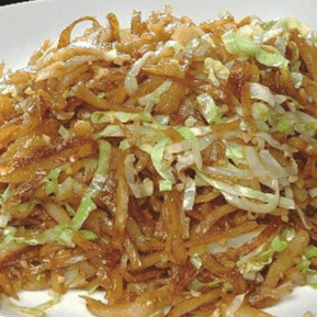 Sautéed Shredded Pancake W/veg 北京炒饼（素）