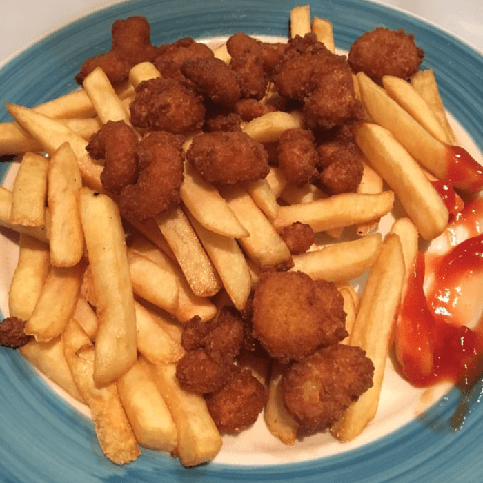 Kids Popcorn Shrimp with Fries