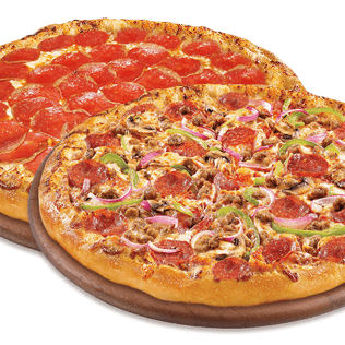 8. Two Large Pizzas with 2-Toppings Each and 2 Liter Soda Special