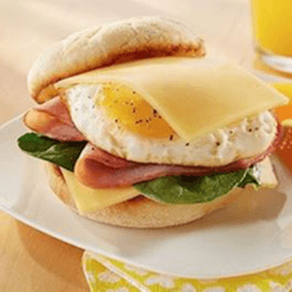 Egg and Cheese with Ham Deluxe