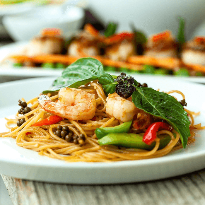 Spaghetti Drunken Noodles.