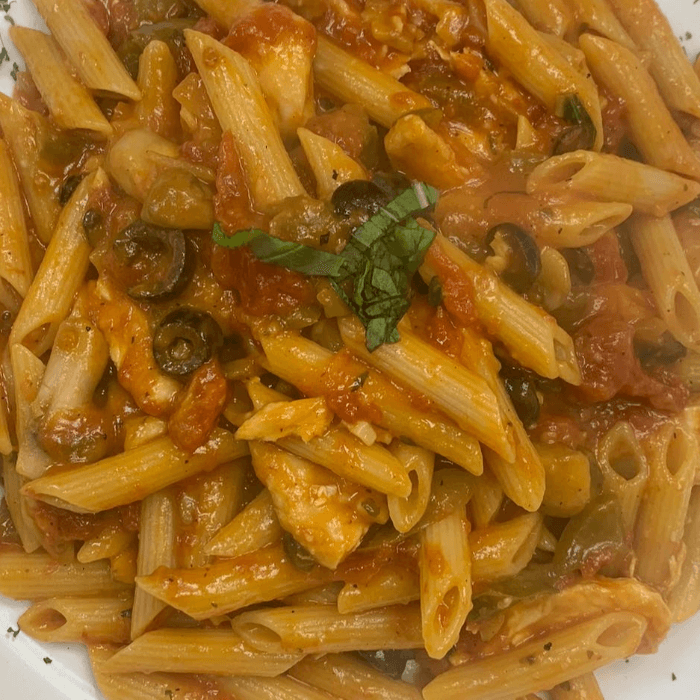 Chicken Cacciatore Lunch.