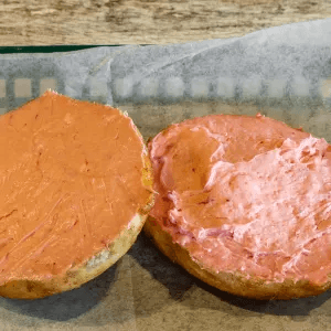 Strawberry Cream Cheese on a Bagel