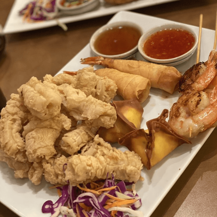 House of Thai Seafood Sampler.