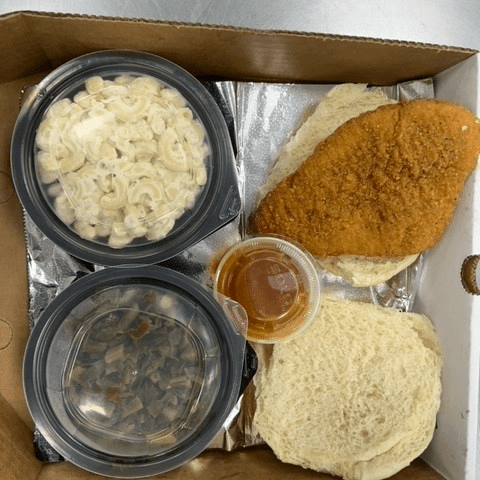 Chicken Sandwich Dinner.