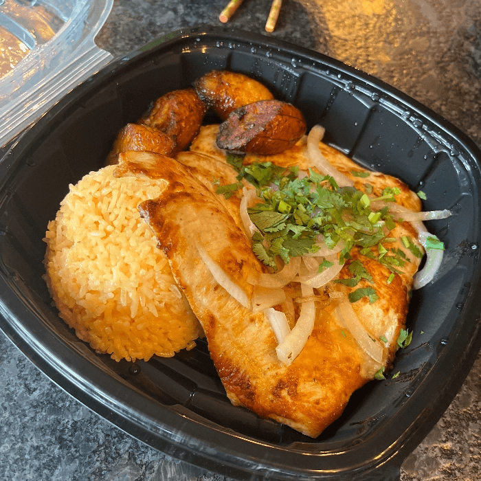 Grilled Chicken with 2 sides.