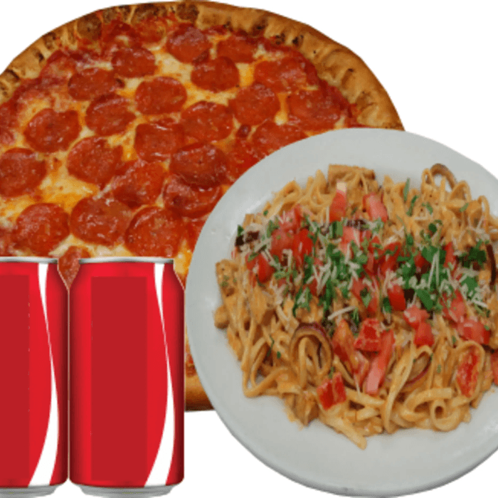 4. Medium 1-Topping Pizza, 1- Pasta of your choice Special