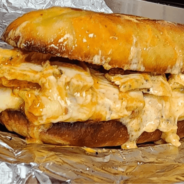 Buffalo Chicken Bacon Ranch Sandwich.