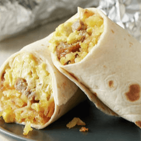 Potatoes, Egg and Cheese Burrito