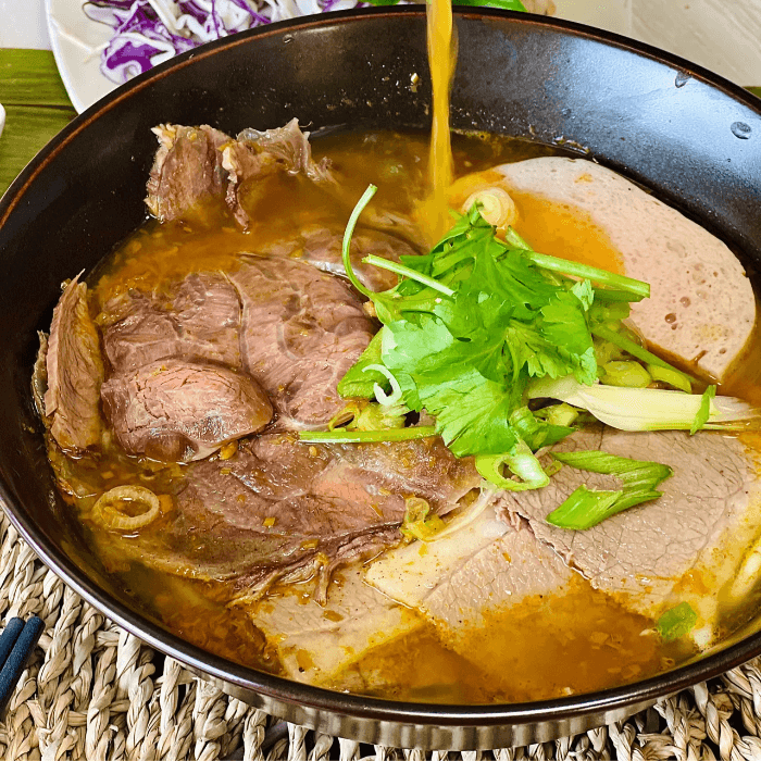 21. Spicy Lemongrass Beef Noodle Soup - Bún Bò Huế