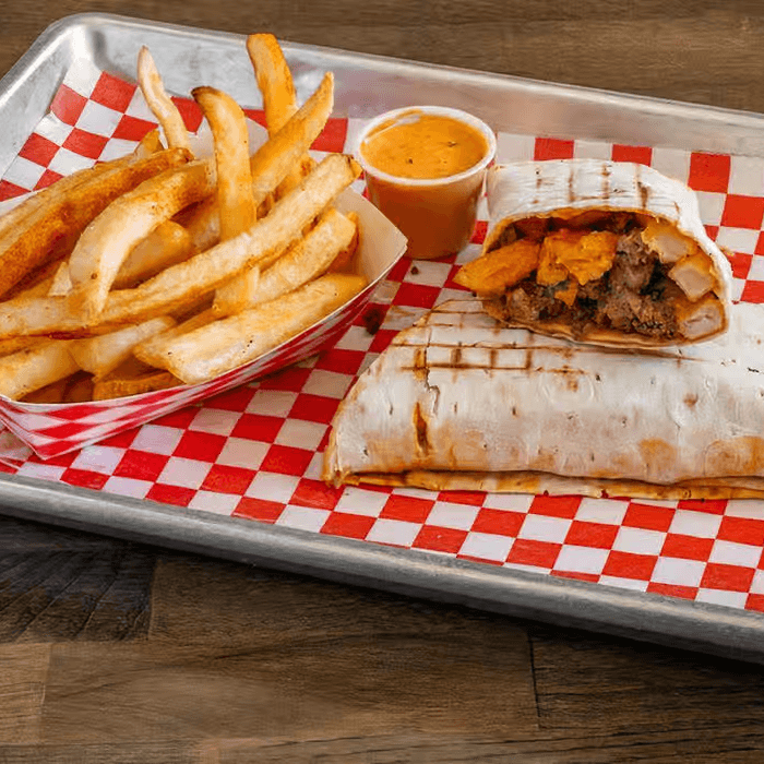 Algerian Ground Beef Wrap Meal