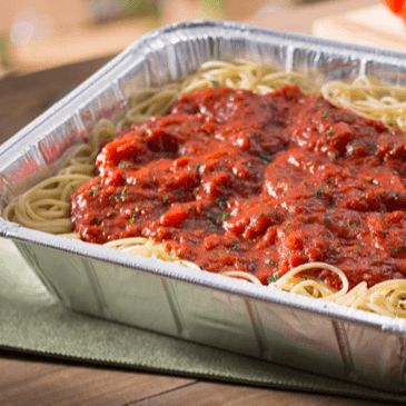 Spaghetti with Meat Sauce (Half Tray Serves 10)
