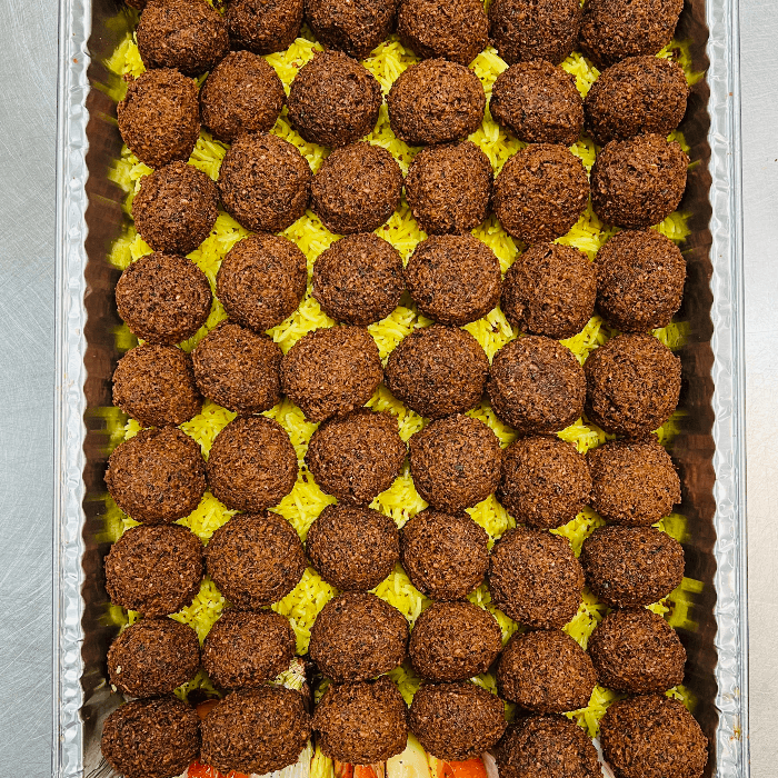 50 Falafel with Rice Full Tray 