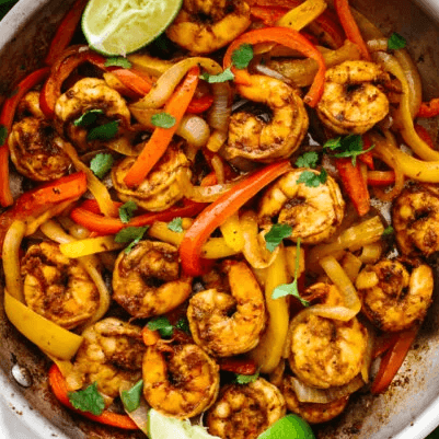 Grilled Shrimp Fajitas For One