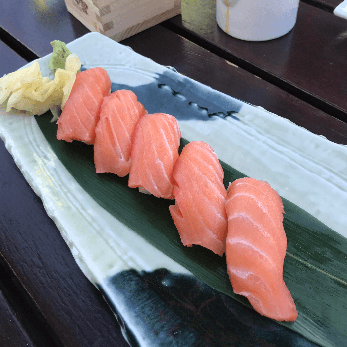 Smoke Salmon Sushi