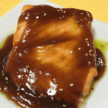 8 Oz Salmon Teriyaki.