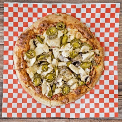 Spicy Chicken Pizza.