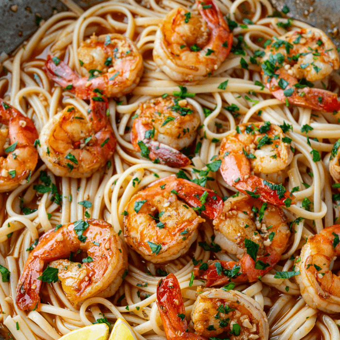 Shrimp Scampi Spaghetti 