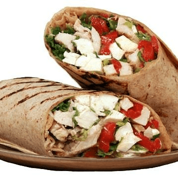 Chicken with Roasted Peppers & Mozzarella Wrap