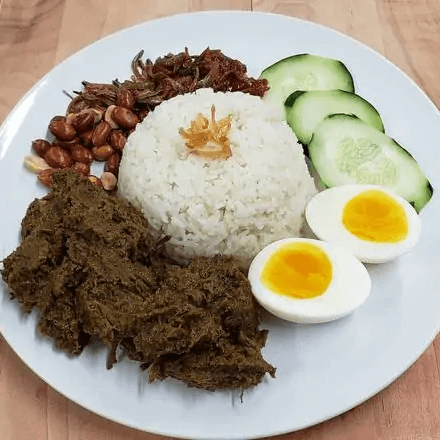 Lemak Rice with Lamb Curry