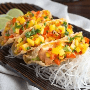 Mini Sashimi Tacos.