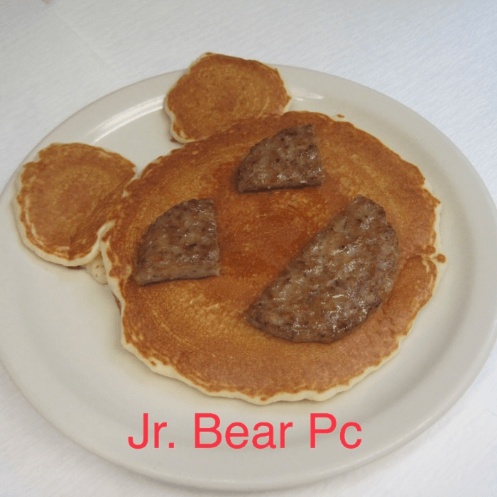 Jr. Bear Pancake with Sausage.
