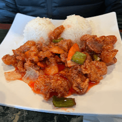 Sweet & Sour Chicken.