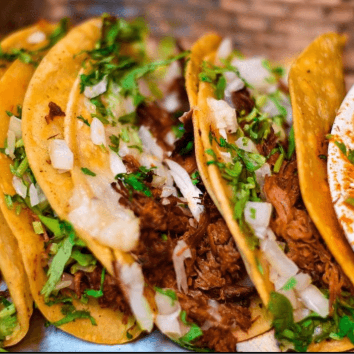 4 Birria Tacos.