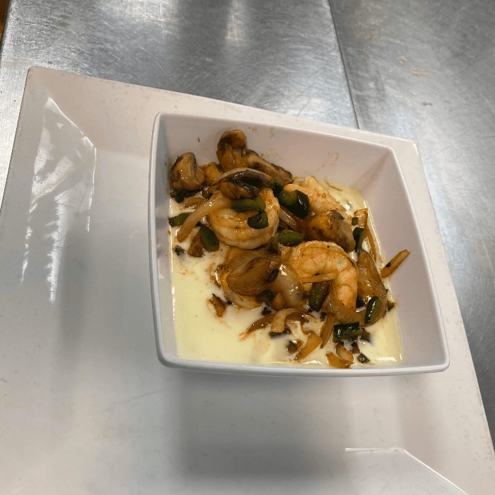 Shrimp Queso Fundido Dip.