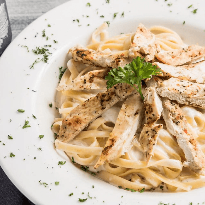 Chicken Fettuccine Alfredo.