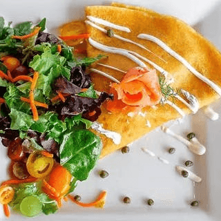 Smoked Salmon Crepe.