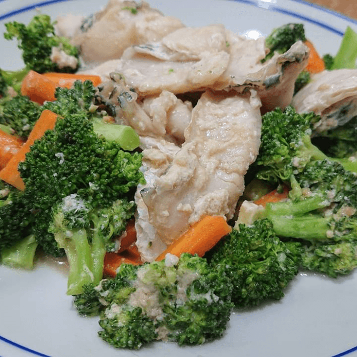 Rock Cod Fillet with Chinese Broccoli