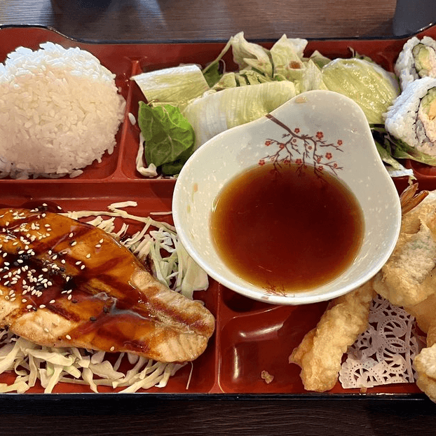 Salmon Teriyaki Bento.