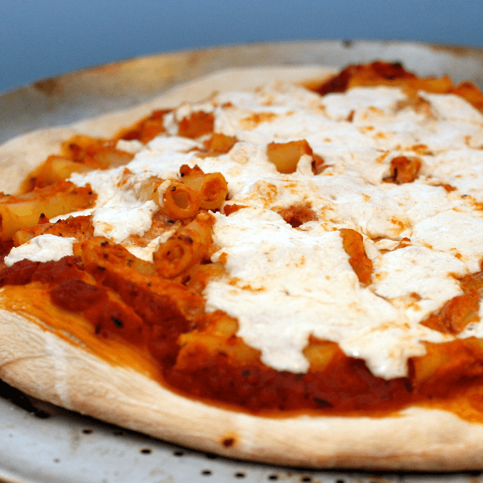 Baked Ziti Pizza.