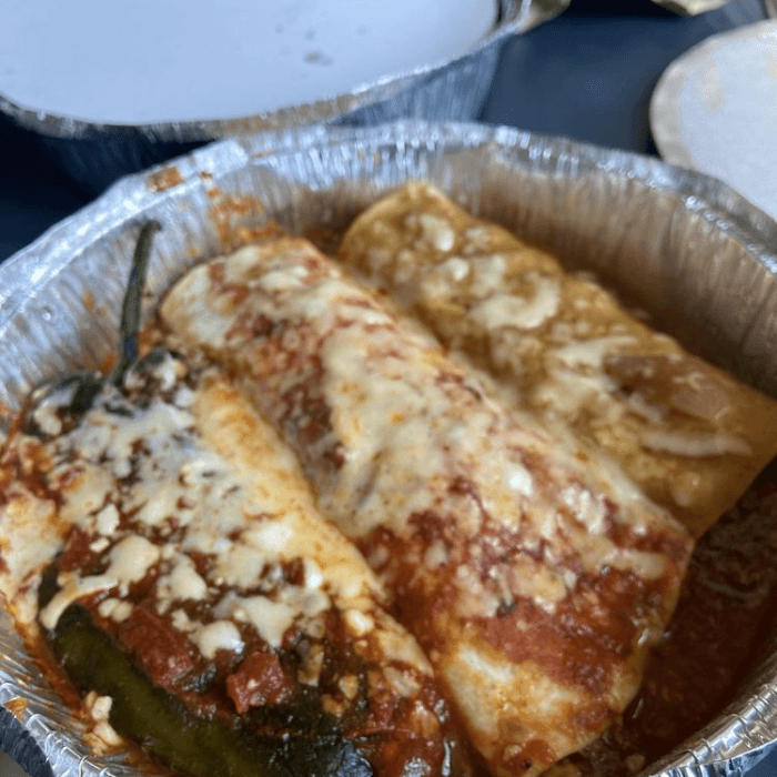 2 - Burrito, Enchilada and Chile Relleno.