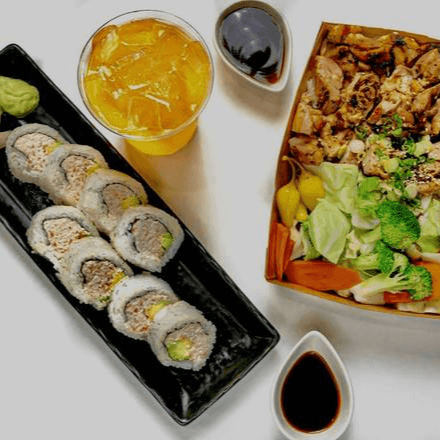 Combo - Teriyaki + Sushi roll + Drink.