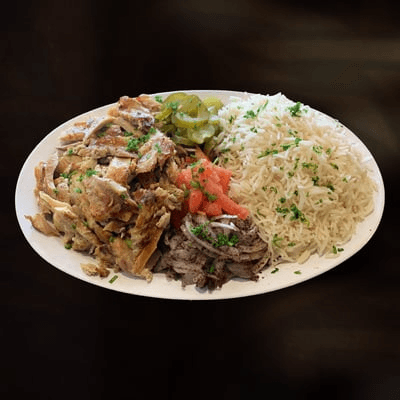 Chicken Shawarma Rice Platter.