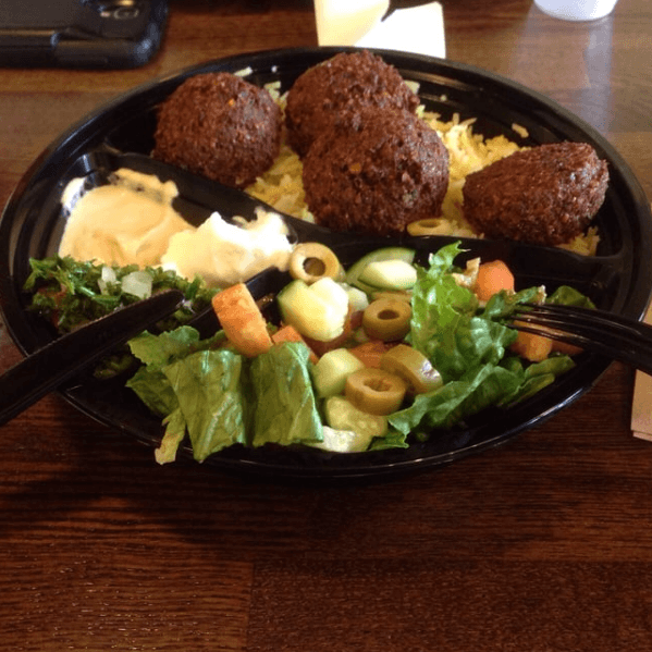 Falafel / Lamb Platter.