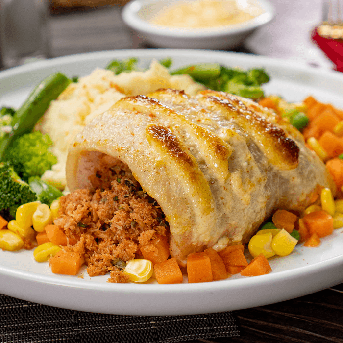 Stuffed Filet of Sole with Crab Meat Platter