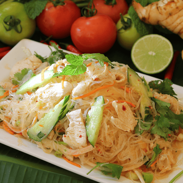 Long Rice Salad / Yum Woon Sen.