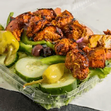 Chicken Kabob Salad.