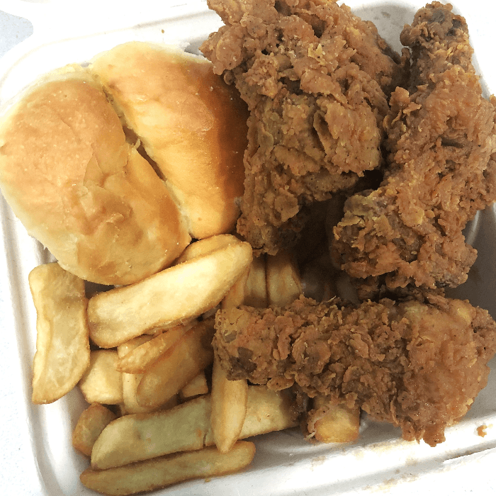 4 Piece Chicken Jr. Meal.