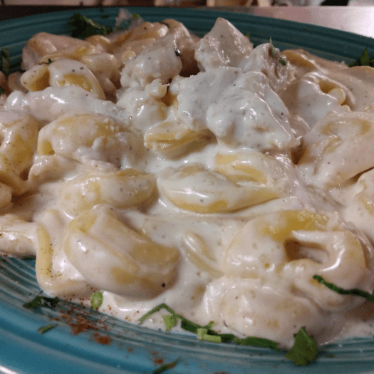 Tortellini Alfredo.