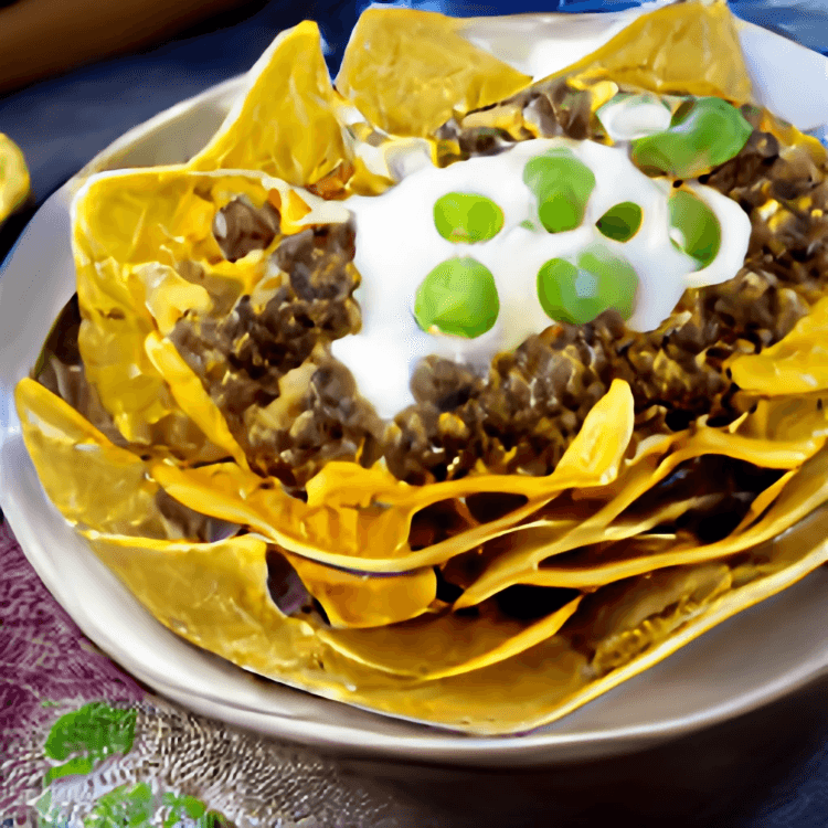 Nachos with Cheese & Ground Beef