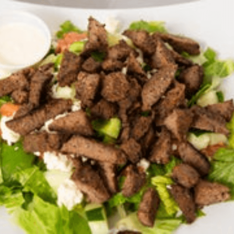 Greek Salad with Traditional Gyro Meat
