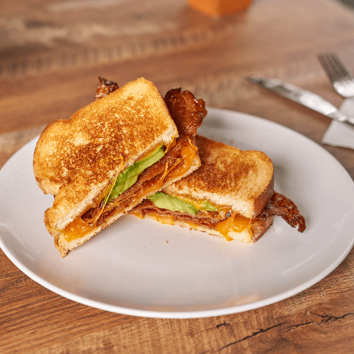 Bacon Avocado Grilled Cheese Sandwich.