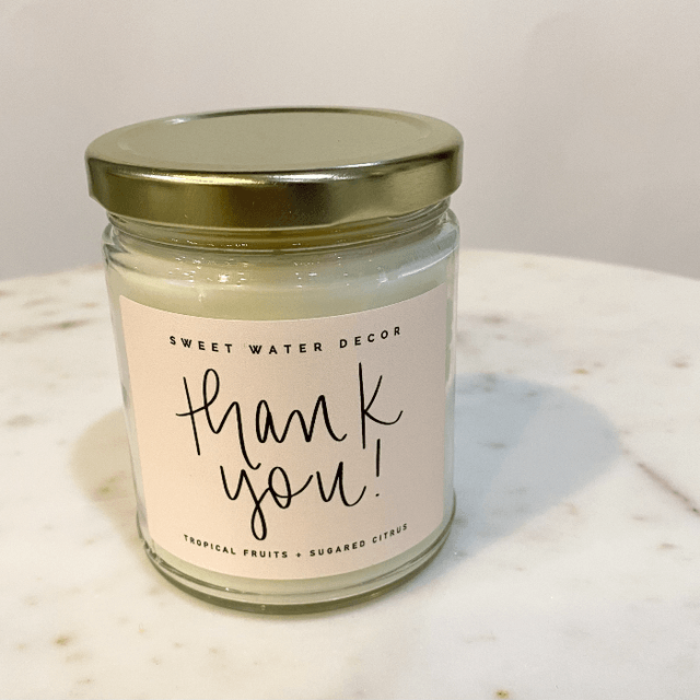 Sweet Water Decor Soy Candle--Thank You