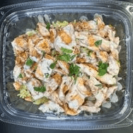 Chopped Chicken Kabob Rice Bowl.