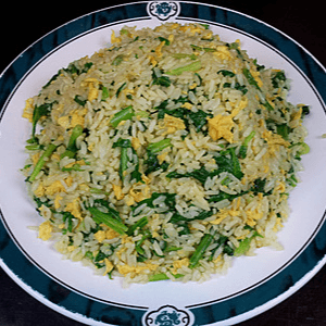 Spinach and Egg Fried Rice.
